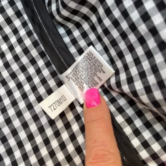 NWT Black and white wrap ruffled tie Top S $90 - Picture 7 of 10